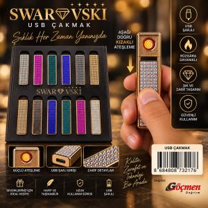 SWAROVSKİ TAŞLI USB ÇAKMAK